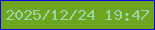 文字の大きさ：3、枠の色：1004e2、背景の色：6da521、文字の色：9dd4a6 無料ブログパーツのブログ時計