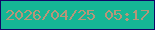 文字の大きさ：4、枠の色：100567、背景の色：15b695、文字の色：b79579 無料ブログパーツのブログ時計