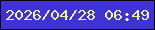 文字の大きさ：3、枠の色：100601、背景の色：4033d3、文字の色：eff39c 無料ブログパーツのブログ時計
