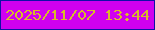 文字の大きさ：5、枠の色：1010a7、背景の色：d001ef、文字の色：d8bb29 無料ブログパーツのブログ時計