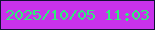 文字の大きさ：4、枠の色：101133、背景の色：c832eb、文字の色：31ee79 無料ブログパーツのブログ時計