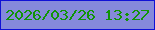 文字の大きさ：3、枠の色：1011d6、背景の色：8589db、文字の色：109407 無料ブログパーツのブログ時計