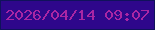 文字の大きさ：1、枠の色：10125b、背景の色：2e078b、文字の色：a926a4 無料ブログパーツのブログ時計