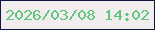 文字の大きさ：3、枠の色：10143e、背景の色：f1edee、文字の色：60c67b 無料ブログパーツのブログ時計