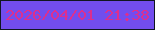 文字の大きさ：2、枠の色：101621、背景の色：724dee、文字の色：dc2f8e 無料ブログパーツのブログ時計
