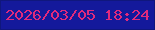 文字の大きさ：4、枠の色：10177d、背景の色：14199b、文字の色：e02a7c 無料ブログパーツのブログ時計
