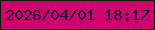 文字の大きさ：4、枠の色：101805、背景の色：cd036f、文字の色：1f022a 無料ブログパーツのブログ時計