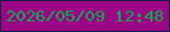 文字の大きさ：2、枠の色：101944、背景の色：9b0484、文字の色：08ae47 無料ブログパーツのブログ時計
