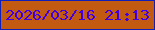 文字の大きさ：2、枠の色：101fb7、背景の色：c35a12、文字の色：4200e2 無料ブログパーツのブログ時計
