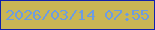 文字の大きさ：4、枠の色：1021ad、背景の色：c9b655、文字の色：6d9ce1 無料ブログパーツのブログ時計