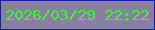 文字の大きさ：1、枠の色：1022ac、背景の色：8a7fa2、文字の色：39fc35 無料ブログパーツのブログ時計
