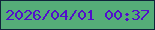 文字の大きさ：1、枠の色：10243a、背景の色：55ad78、文字の色：520dcb 無料ブログパーツのブログ時計
