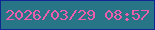 文字の大きさ：5、枠の色：102690、背景の色：277587、文字の色：ec5eac 無料ブログパーツのブログ時計