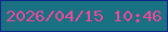 文字の大きさ：3、枠の色：102788、背景の色：197181、文字の色：ee489b 無料ブログパーツのブログ時計