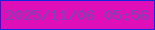 文字の大きさ：5、枠の色：1028dc、背景の色：de0fb9、文字の色：7b46b0 無料ブログパーツのブログ時計