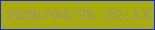文字の大きさ：1、枠の色：1028fe、背景の色：a8ab09、文字の色：9b9377 無料ブログパーツのブログ時計