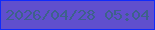 文字の大きさ：4、枠の色：102bfb、背景の色：604fcd、文字の色：3e618b 無料ブログパーツのブログ時計