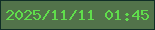 文字の大きさ：2、枠の色：102e26、背景の色：52734a、文字の色：60dd4c 無料ブログパーツのブログ時計