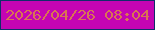 文字の大きさ：3、枠の色：102e6a、背景の色：c405b3、文字の色：d97552 無料ブログパーツのブログ時計
