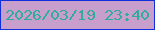 文字の大きさ：1、枠の色：102fdb、背景の色：c89fcc、文字の色：31ac99 無料ブログパーツのブログ時計