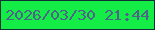 文字の大きさ：1、枠の色：103237、背景の色：13ed45、文字の色：4e628a 無料ブログパーツのブログ時計