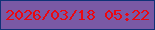 文字の大きさ：2、枠の色：103277、背景の色：7a59a5、文字の色：ec0710 無料ブログパーツのブログ時計