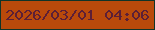 文字の大きさ：3、枠の色：103428、背景の色：b94a0b、文字の色：5c1f36 無料ブログパーツのブログ時計