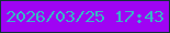文字の大きさ：4、枠の色：103436、背景の色：9f04f3、文字の色：39b5c7 無料ブログパーツのブログ時計