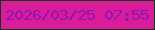 文字の大きさ：4、枠の色：103918、背景の色：d91c9a、文字の色：8f12b2 無料ブログパーツのブログ時計