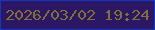 文字の大きさ：5、枠の色：1039bd、背景の色：2c1764、文字の色：816f39 無料ブログパーツのブログ時計