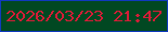 文字の大きさ：1、枠の色：1039bf、背景の色：014822、文字の色：d21d37 無料ブログパーツのブログ時計