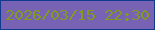 文字の大きさ：2、枠の色：103a8d、背景の色：7862b4、文字の色：819b1e 無料ブログパーツのブログ時計