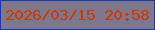 文字の大きさ：1、枠の色：103ab9、背景の色：7f778c、文字の色：cc3800 無料ブログパーツのブログ時計