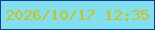 文字の大きさ：1、枠の色：103b97、背景の色：82dfee、文字の色：cec116 無料ブログパーツのブログ時計