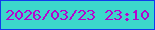 文字の大きさ：1、枠の色：103cec、背景の色：3cd7cb、文字の色：b504cd 無料ブログパーツのブログ時計