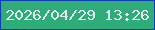 文字の大きさ：2、枠の色：103db7、背景の色：2ead79、文字の色：e4e9f6 無料ブログパーツのブログ時計