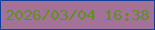 文字の大きさ：3、枠の色：103e9b、背景の色：a37299、文字の色：5f8f20 無料ブログパーツのブログ時計