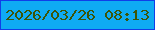 文字の大きさ：2、枠の色：103ee8、背景の色：0fabf3、文字の色：3c5506 無料ブログパーツのブログ時計