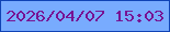 文字の大きさ：3、枠の色：1043b5、背景の色：78abfe、文字の色：771394 無料ブログパーツのブログ時計
