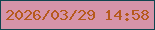 文字の大きさ：3、枠の色：10454f、背景の色：d694a9、文字の色：b6591d 無料ブログパーツのブログ時計