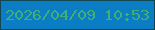 文字の大きさ：2、枠の色：104750、背景の色：0b7dc4、文字の色：40ae76 無料ブログパーツのブログ時計