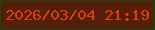 文字の大きさ：4、枠の色：104a14、背景の色：551e08、文字の色：dc3f0a 無料ブログパーツのブログ時計