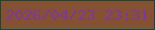 文字の大きさ：1、枠の色：104a3f、背景の色：845133、文字の色：7f379d 無料ブログパーツのブログ時計