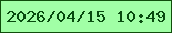 文字の大きさ：3、枠の色：104d0b、背景の色：a1ffa6、文字の色：084a0f 無料ブログパーツのブログ時計