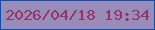 文字の大きさ：2、枠の色：104dab、背景の色：988cba、文字の色：973363 無料ブログパーツのブログ時計
