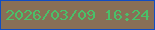 文字の大きさ：2、枠の色：104dc3、背景の色：886f56、文字の色：4ac069 無料ブログパーツのブログ時計