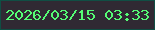 文字の大きさ：1、枠の色：104e44、背景の色：302933、文字の色：55fd75 無料ブログパーツのブログ時計