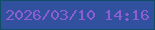 文字の大きさ：1、枠の色：104e66、背景の色：31509d、文字の色：8d5ed3 無料ブログパーツのブログ時計