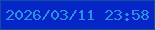 文字の大きさ：1、枠の色：104f9d、背景の色：0525c7、文字の色：2f8fe2 無料ブログパーツのブログ時計