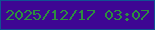 文字の大きさ：4、枠の色：105193、背景の色：3e0693、文字の色：2d8f3f 無料ブログパーツのブログ時計